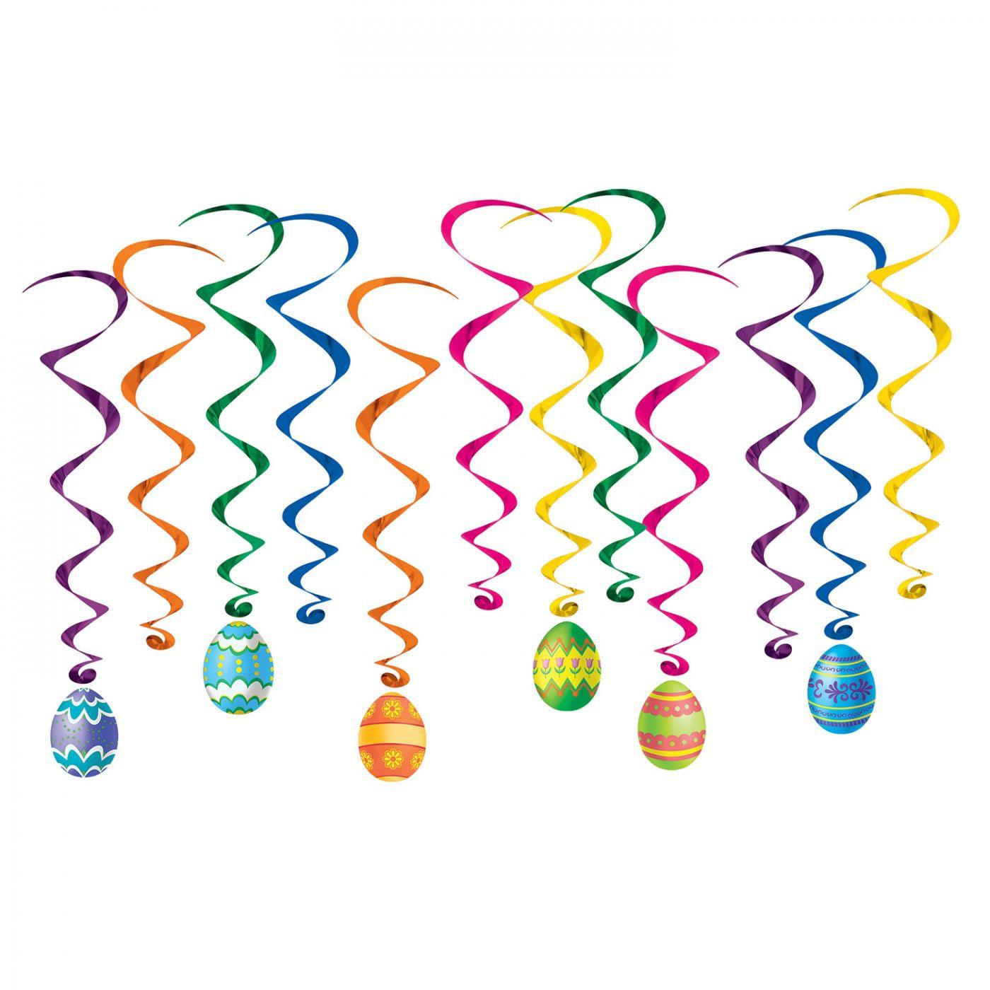 Easter Egg Whirls (12pc) by Beistle 40555 and available in the UK here at Karnival Costumes online party shop