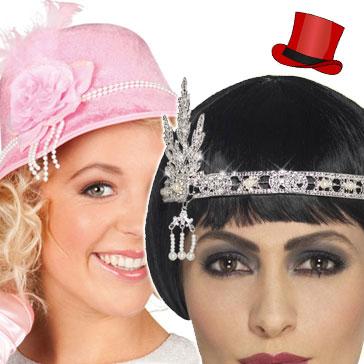 |Flapper hats and headwear for women. Great range available here at Kanival Costumes online party sjop