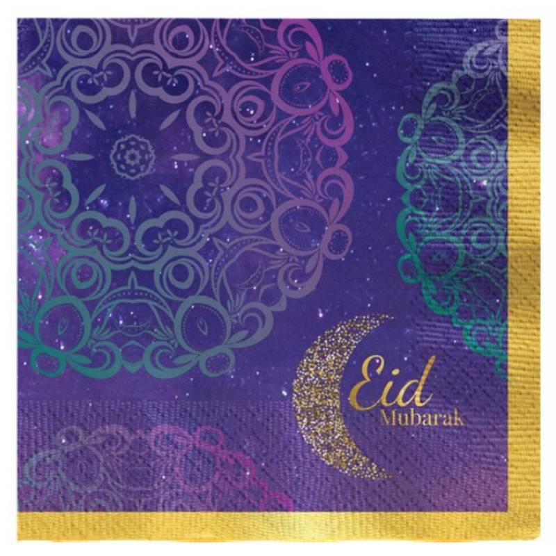 Opulent Eid Luncheon Napkins by Amscan 9914167 available here at Karnival Costumes online party shop