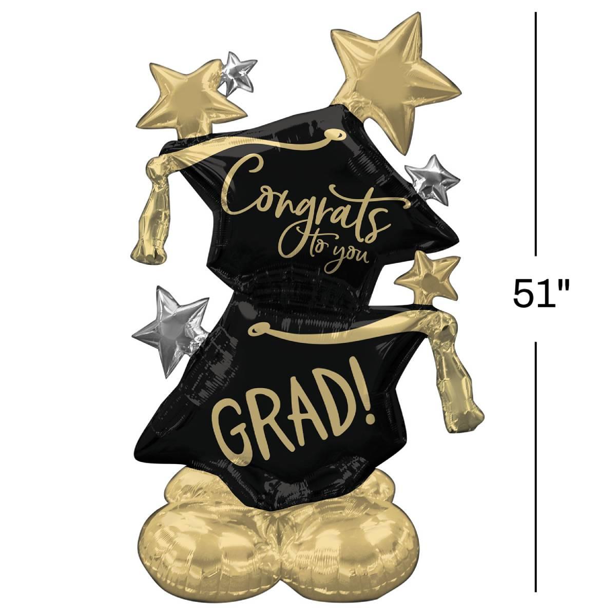 51" Congrats To You AirLoonz 51" Air Filled Foil Balloon 4225711 available here at Karnival Costumes online party shop