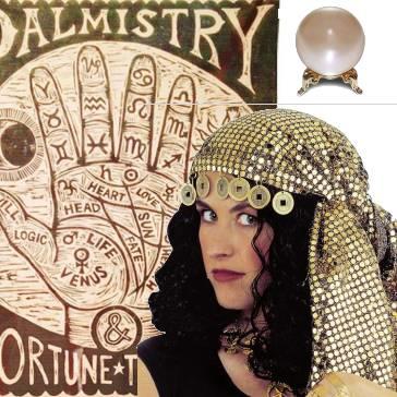 Fortune Teller fancy dress costume accessories including crystal balls, gypsy headscarves and more all available here at Karnival Costumes online party shop