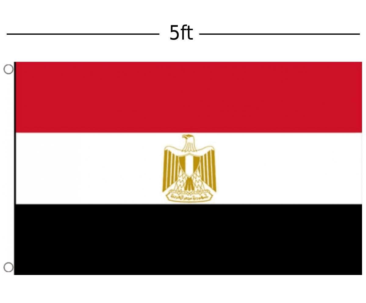 5ft x 3ft Egyptian National Flag EGYP01 available here at Karnival Costumes online party shop