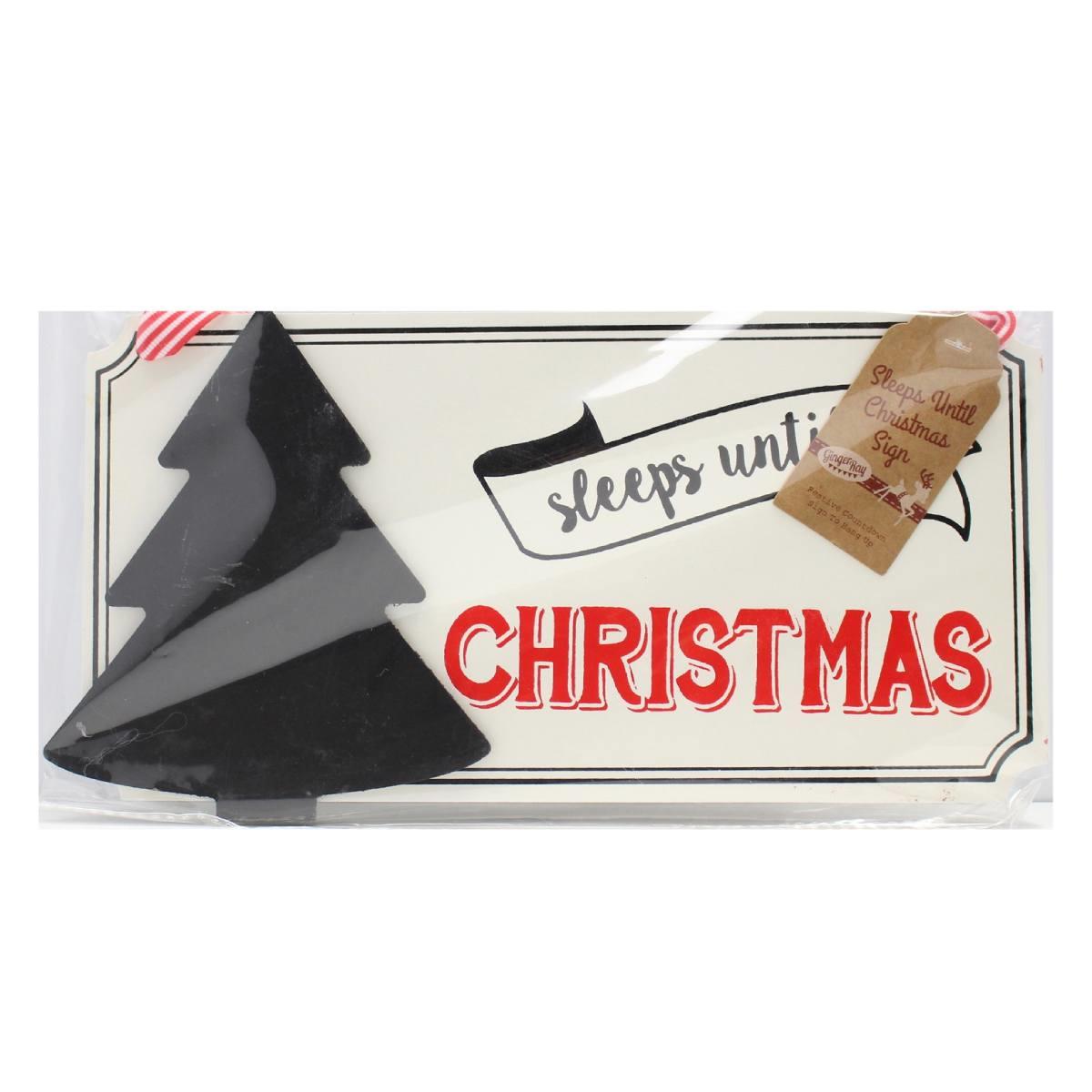 Packaging for our Decorative Sleeps Until Christmas Board by Ginger Ray VN-235 available here at Karnival Costumes online Christmas Party Shop