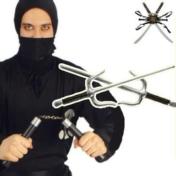 Ninja fancy dress costume accessories for adults and children including weapons and other products. All available here at Karnival Costumes online party shop.