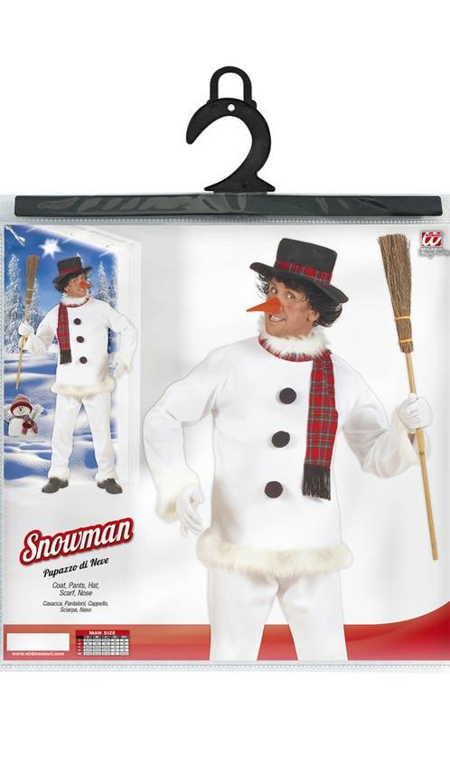 Mens Snowman Costume by Widmann 5782 available here at Karnival Costumes online party shop