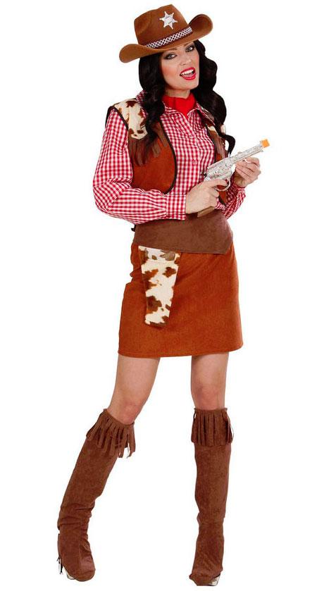 Adult's Deluxe Cowgirl Costume by Widmann 5884 available here at Karnival Costumes online party shop
