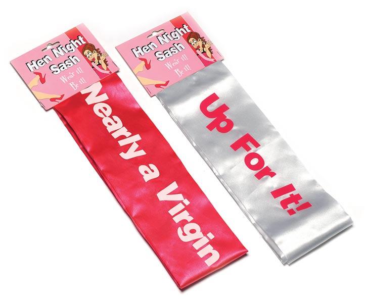 Hen Night Party Sash - Nearly a Virgin