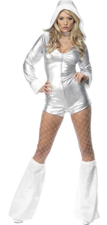 White Christmas Jumpsuit Costume and Clubwear Outfit