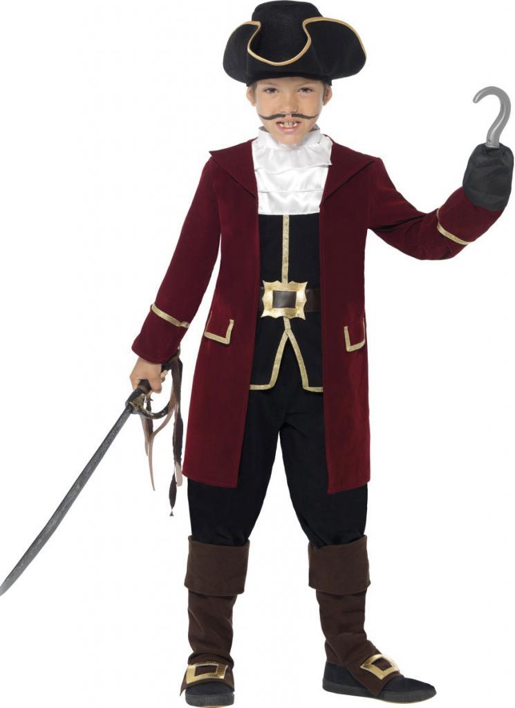 Deluxe Pirate Captain Fancy Dress Costume by Smiffys 43997 available at Karnival Costumes