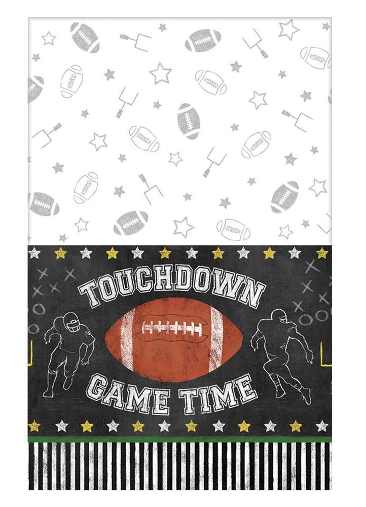 2.43m x 1.37m Game Time American Football Plastic Tablecover by Amscan 671889 available in the UK here at Karnival Costumes online party shop