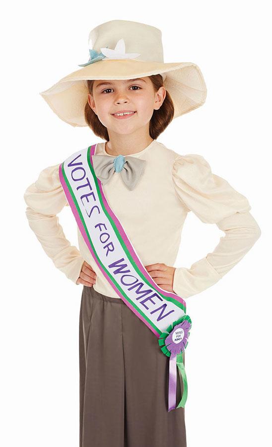 Girls Suffragette dress up outfit by Fun Shack 4273 available here at Karnival Costumes online party shop