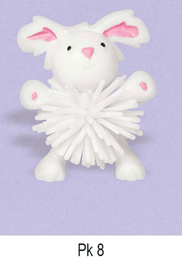 Pack of 8 individual Wooly Easter Bunny Characters for pinatas or party bags. By Amscan 398057 they're available here at Karnival Costumes online Easter party shop
