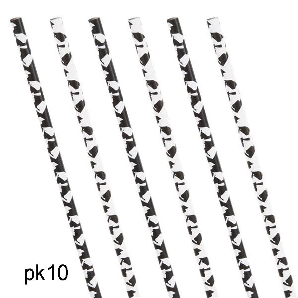 Pack 10 Graduation Party Drinking Straws by Unique 62088 available here at Karnival Costumes online party shop