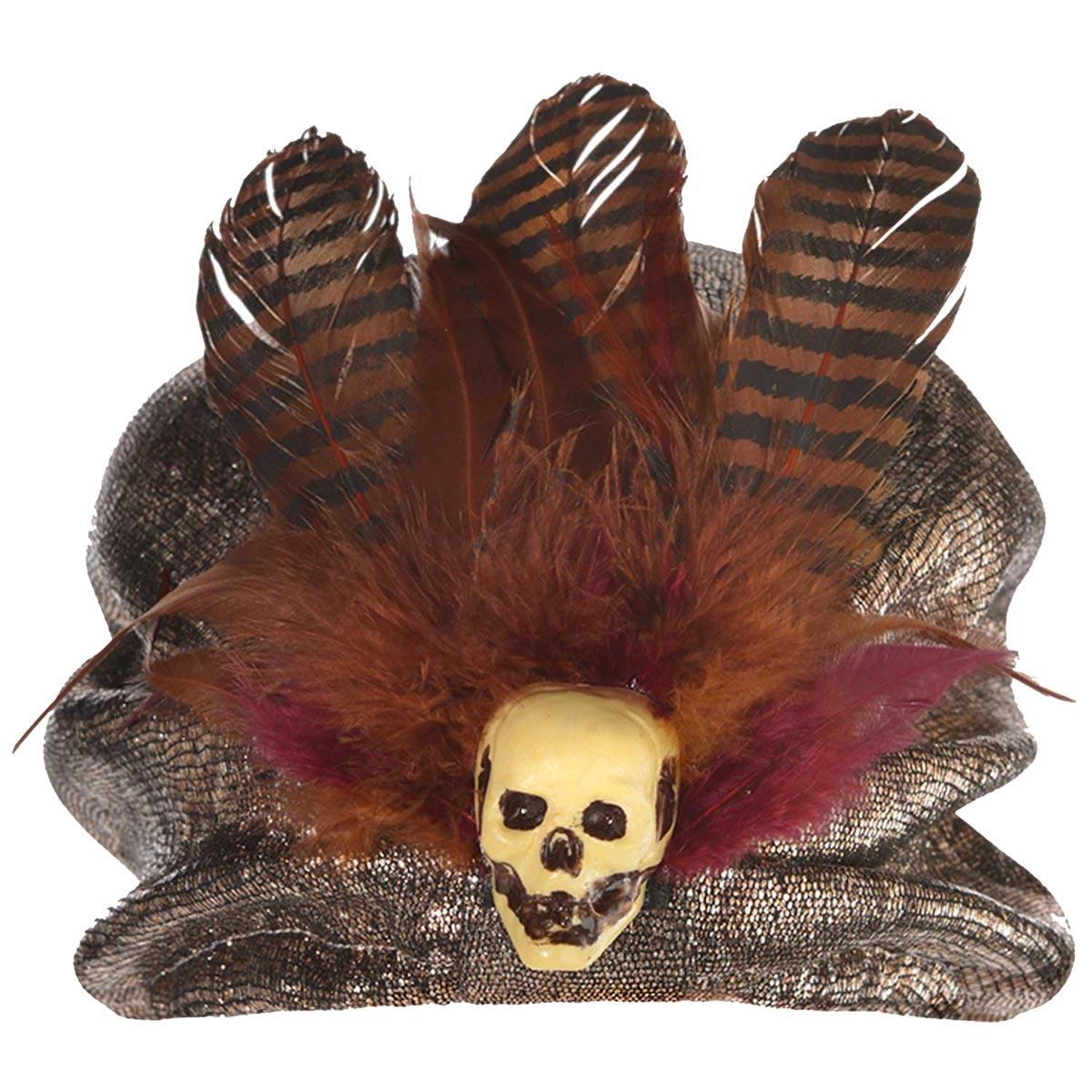 Witch Doctor Turban Headwear with Feathers by Amscan 847872 available here at Karnival Costumes online Halloween party shop