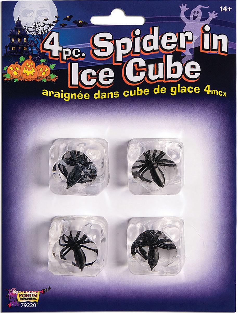 Pack of 4 Spider in Ice Cube Jokes by Forum Novelties 79220 available from a collection of gags here at Karnival Costumes online party shop