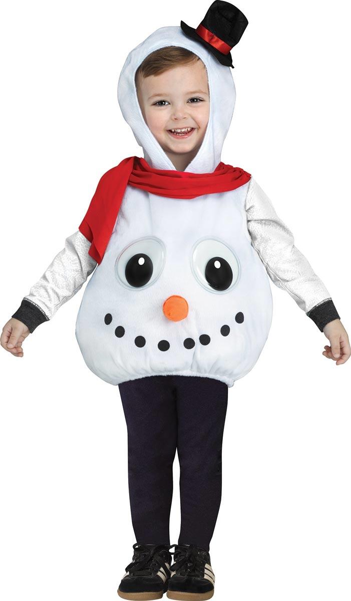 Googly Eye Infant's Tunic Christmas Snowman Tunic by Fun World 7769 available here at Karnival Costumes online Christmas party shop