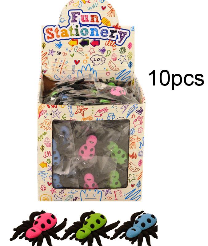 Halloween Creepy Crawly Spider Erasers 30 pcs for Pinatas, Goody Bags and Trick or Treat by Henbrandt S590132 available here at Karnival Costumes online party shop