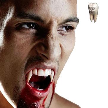 Scarecrow dental veneeers for the best look. Movie quality Vampire and Monster teeth available here at Karnival Costumes online party shop