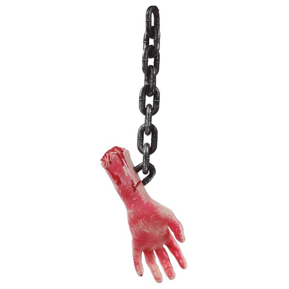 Human Size Severed Hand attached to Chain by Guirca 26575 from a collection available through Halloween at Karnival Costumes