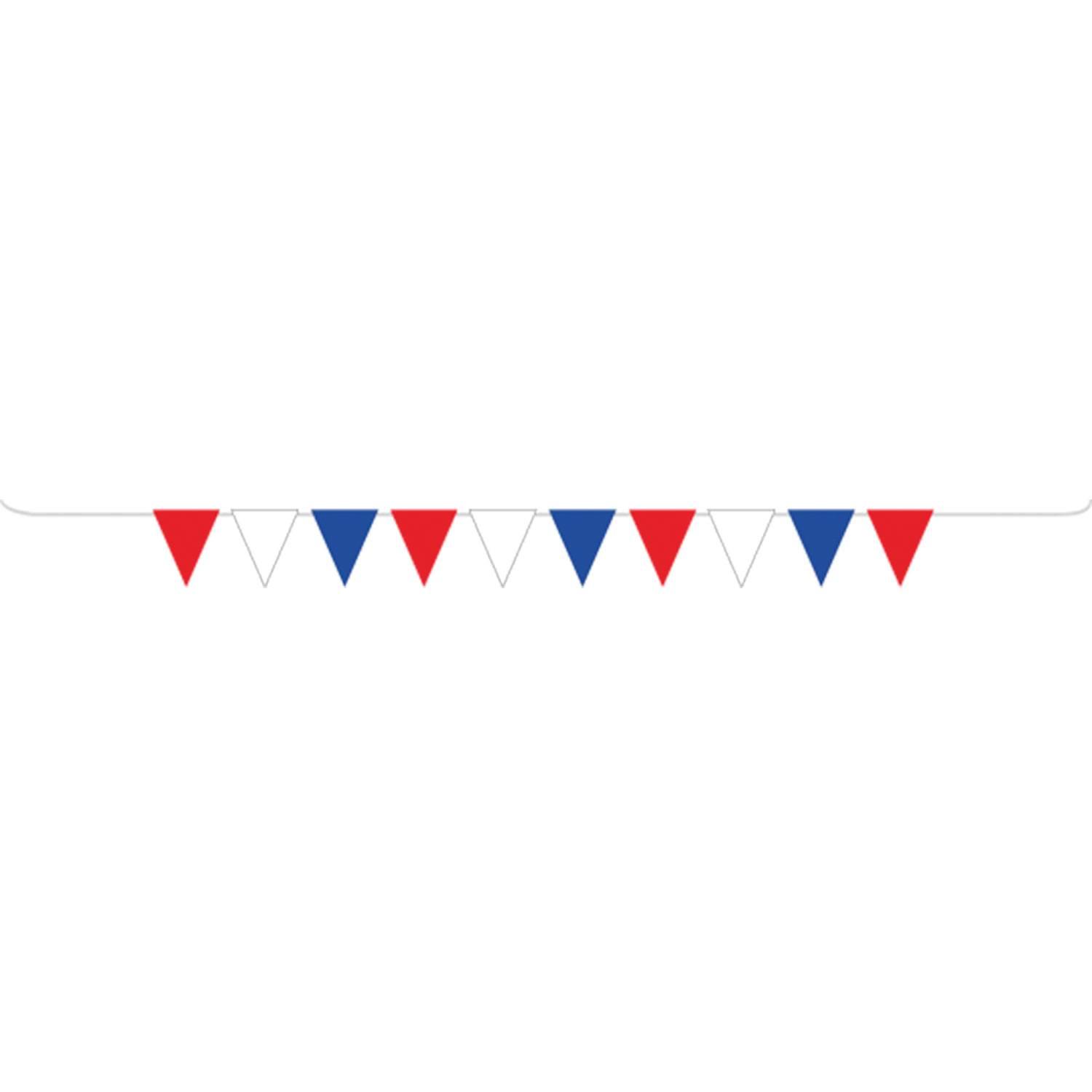 Red, White and Blue 5m Pennant Flag Bunting with 20 Pennants by Amscan 9913044 available here at Karnival Costumes online party shop