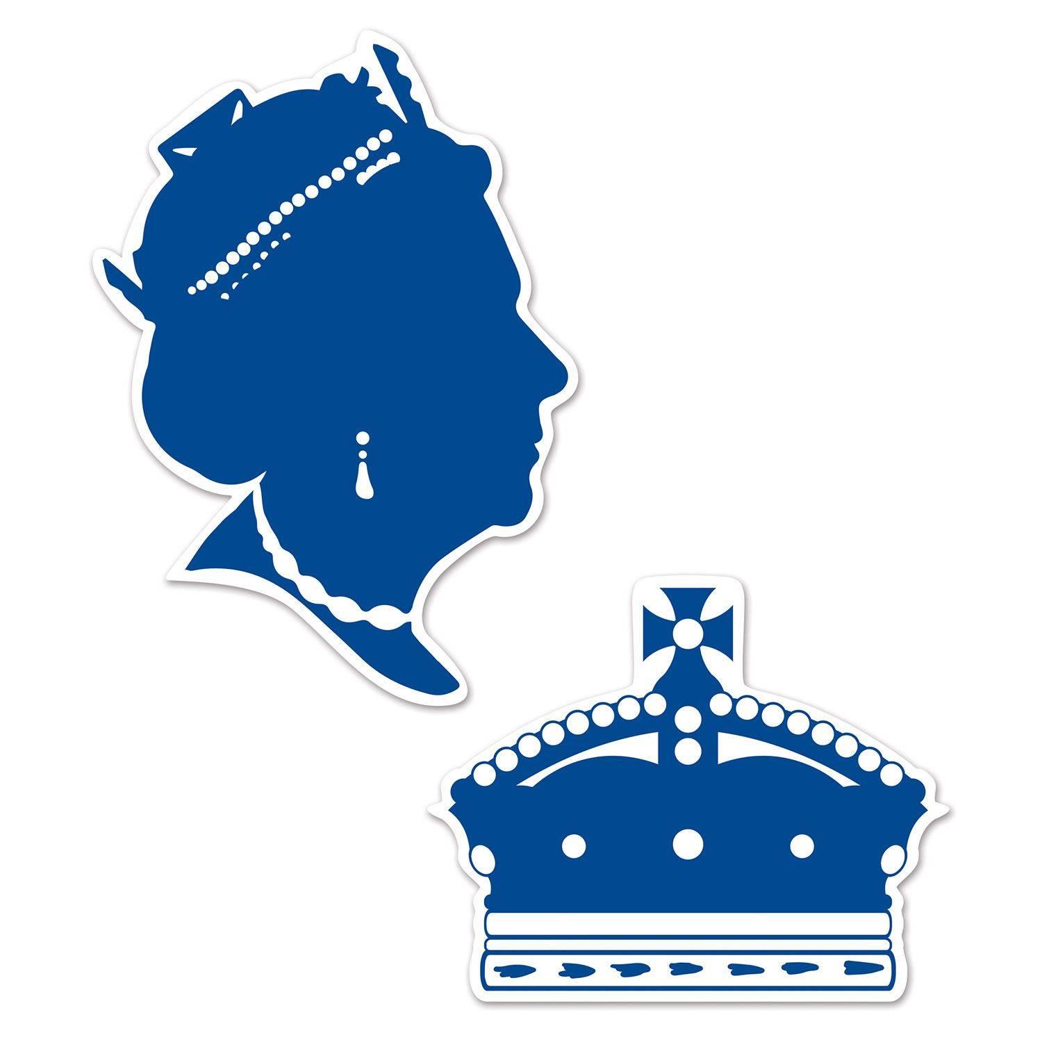 HRH Queen Silhouettes - pk2 by Beistle 59959 available here at Karnival Costumes online party shop