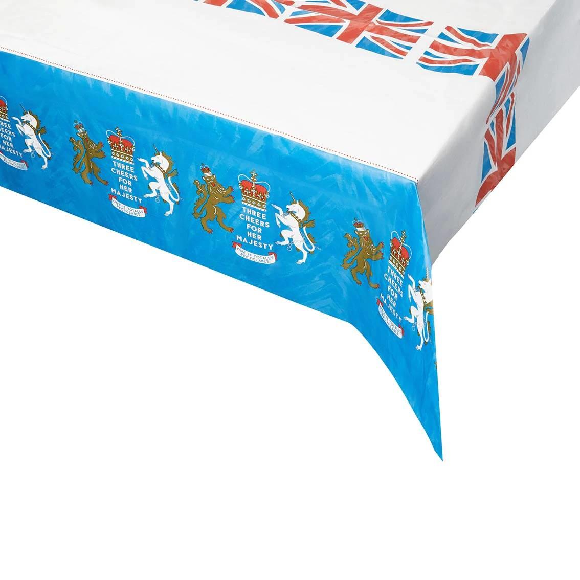 HRH Jubilee Right Royal Spectacle Tablecover by Talking Tables ROYAL-TCOVER available here at Karnival Costumes online party shop