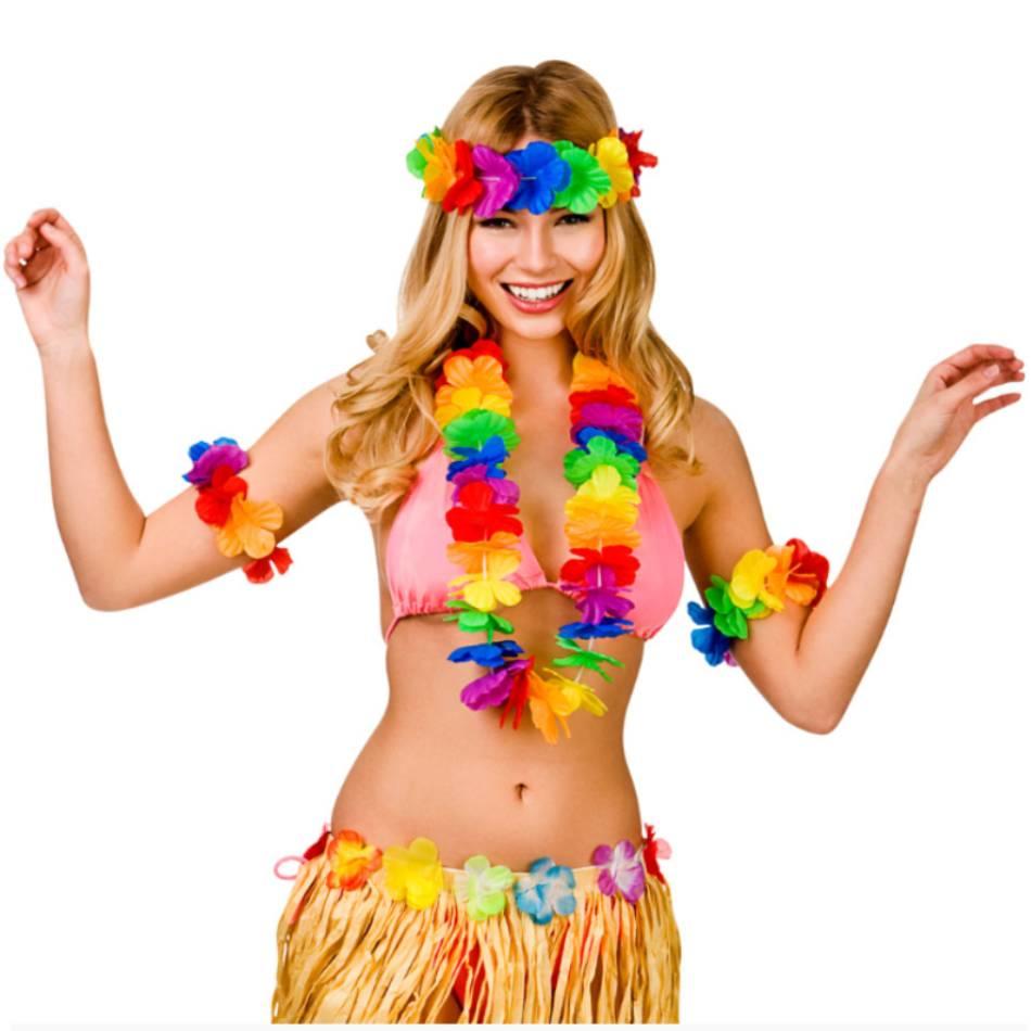 Waikiki Hawaiian Luau Lei Set by Wicked HAW-9402 available here at Karnival Costumes online party shop