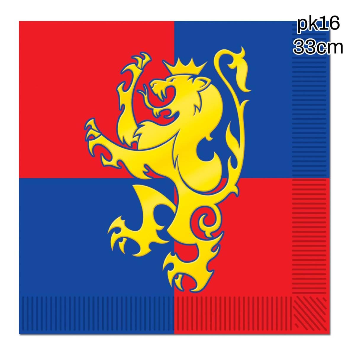 Pk16 33cm 2 ply Medieval Party Paper Napkins by Beistle 58132 available here at Karnival Costumes online party shop