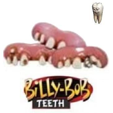 Billy Bob custom fit dental veneers and joke dentures. Great selection available here at Karnival Costumes online party shop