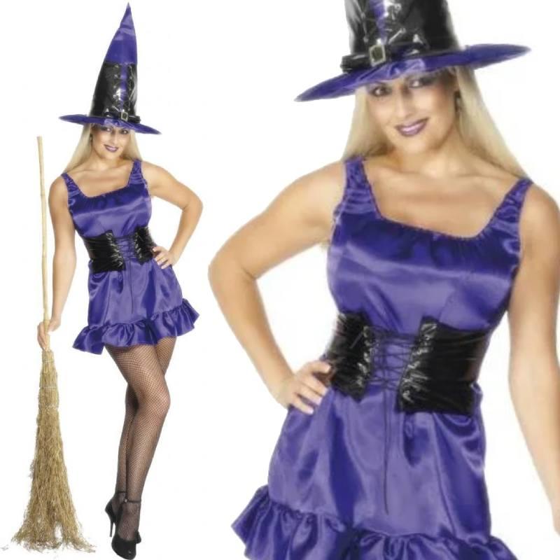 Lady's alluring Witch Costume by Smiffys 28696 available here at Karnival Costumes online Halloween party shop