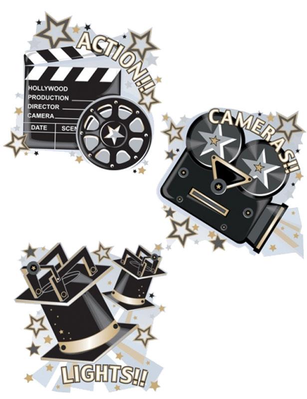 Hollywood Movie Set Cutout Decoration Assortment from a great collection of movie decorations at Karnival Costumes