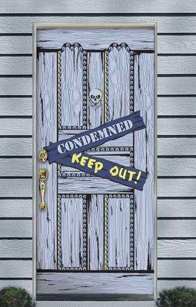 Haunted House Spooky Door Decoration from a collection of Halloween decs at Karnival Costumes