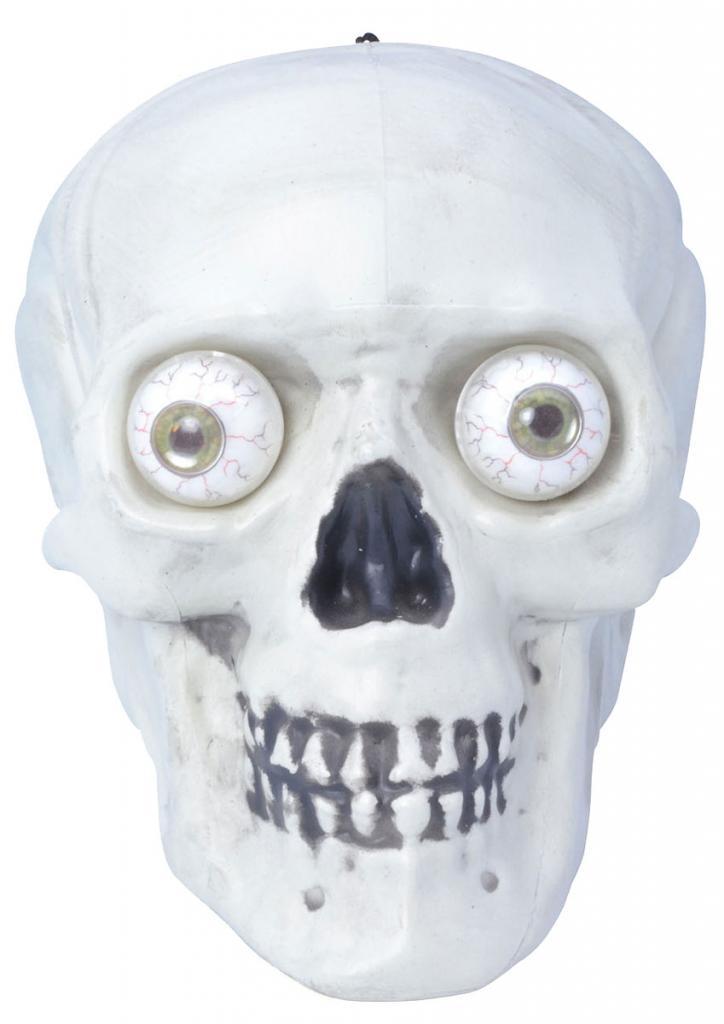 Hanging Skull with Light Up Eyes from a collection of Halloween decorations at Karnival Costumes
