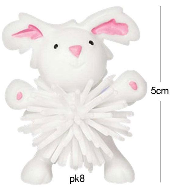Pk 8 Wooly Easter Bunny Characters for pinatas, goody bags and Easter Egg Hunts by Amscan 398057 available here at Karnival Costumes online party shop