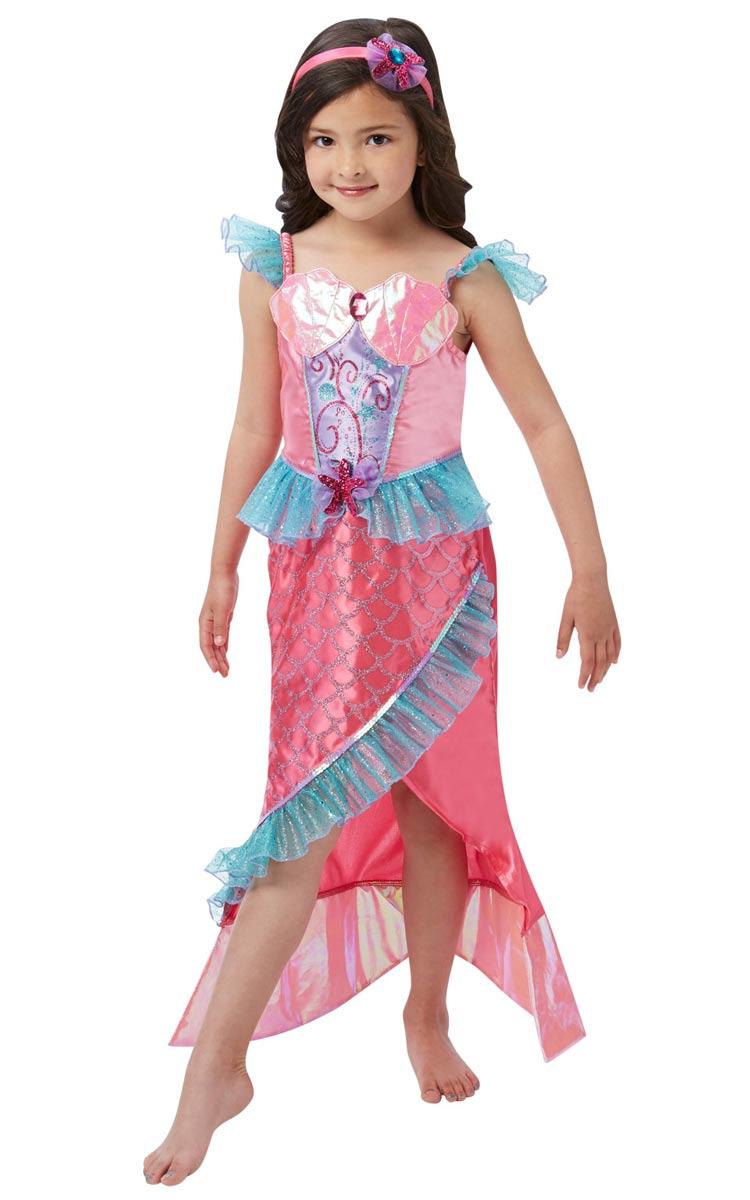 Deluxe Mermaid Princess Fancy Dress Costume for Girls by Rubies 620501 available here at Karnival Costumes online party shop