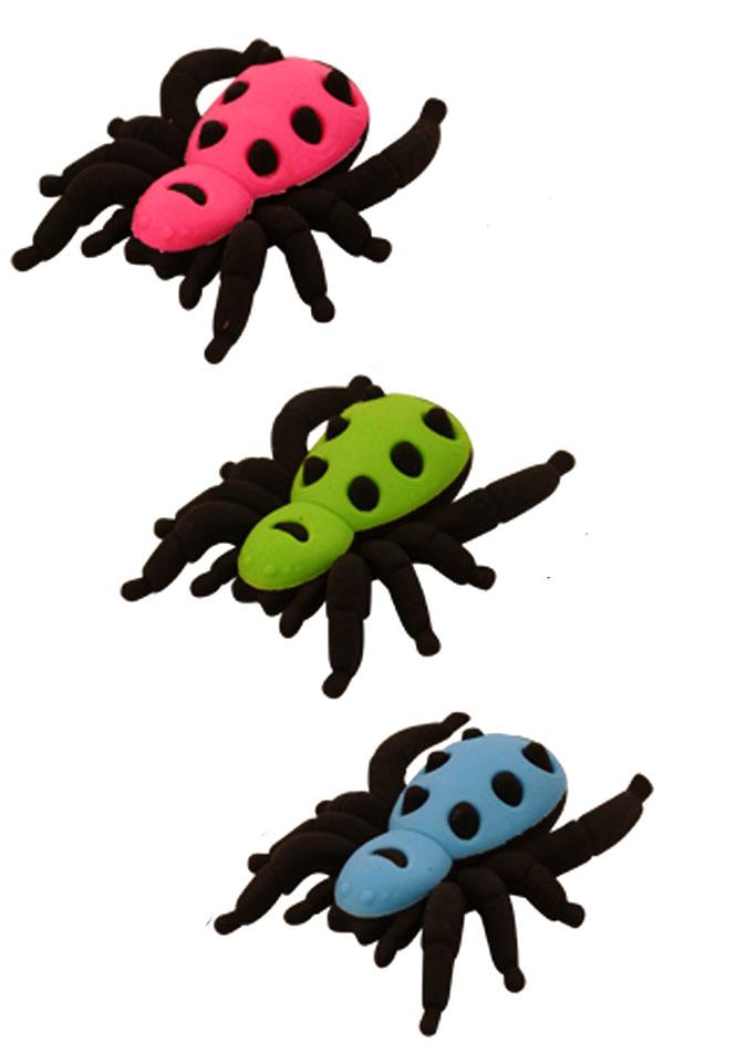 Pack 30x Spider Erasers by Henbrandt S590132 available here at Karnival Costumes online party shop