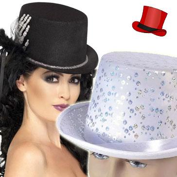 Character costume Top Hats for adults and children. Great range of styles and designs covering a wide spectrum of themes all available here at Karnival Costumes online party shop