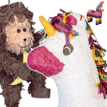 Character pinatas and accessories, a big selection available here at Karnival Costumes online party shop