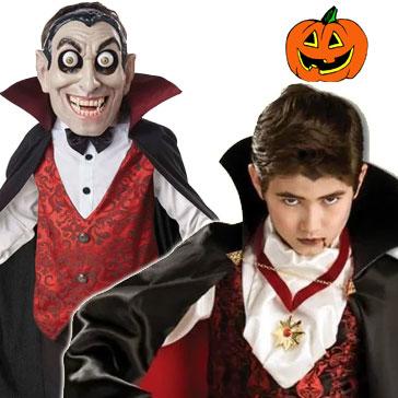 Boys Halloween Count Drcula and Vampire fancy dress costumes available here at Karnival Costumes online party shop