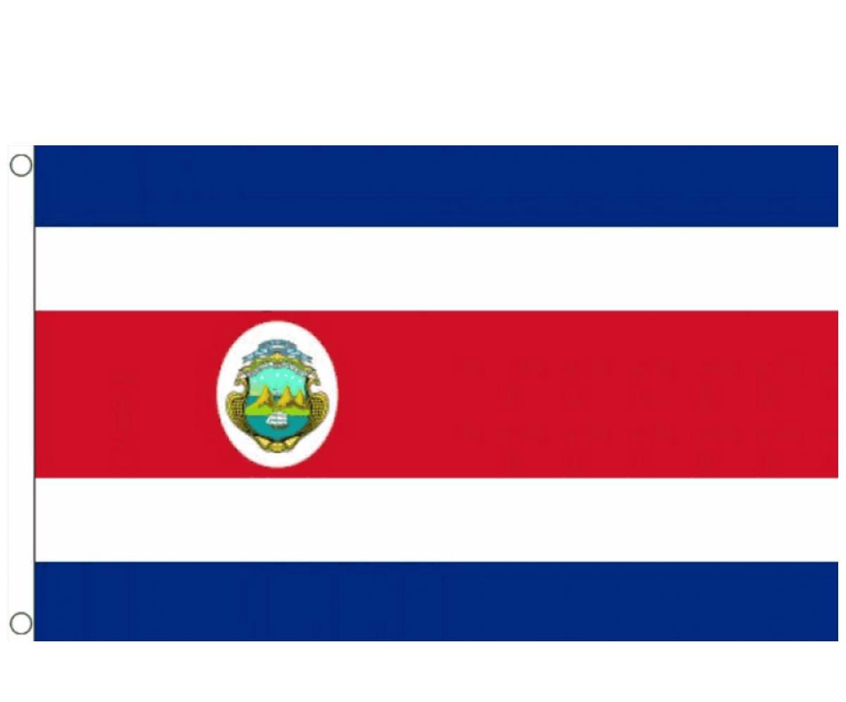 Costa Rican National Flag 5ft x 3ft COST01 available here at Karnival Costumes online party shop