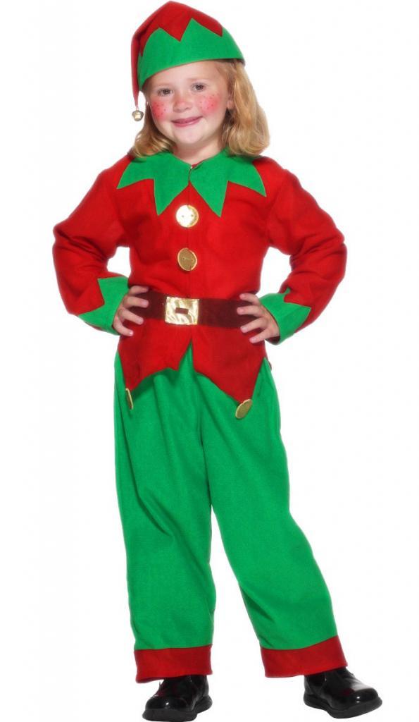 Child Christmas Elf Costume being modelled by a Girl