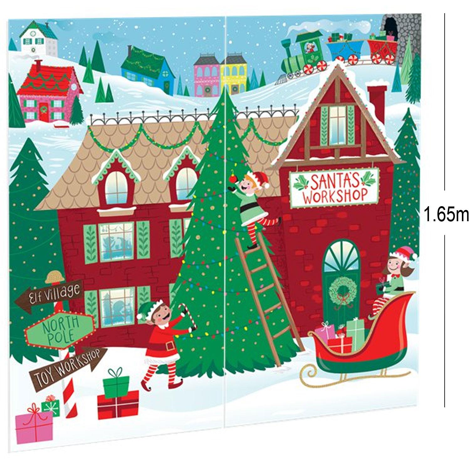 Santas Workshop Decorating Kit 2 sheets 1.65m x 85cm by Amscan 671096 available here at Karnival Costumes online Christmas party shop