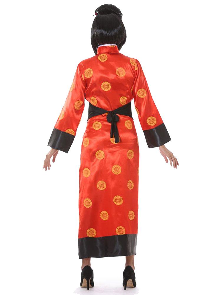 Rear view of our Orriental Geisha Lady Costume by Guirca 84387 / 84943 available here at Karnival Costumes online party shop