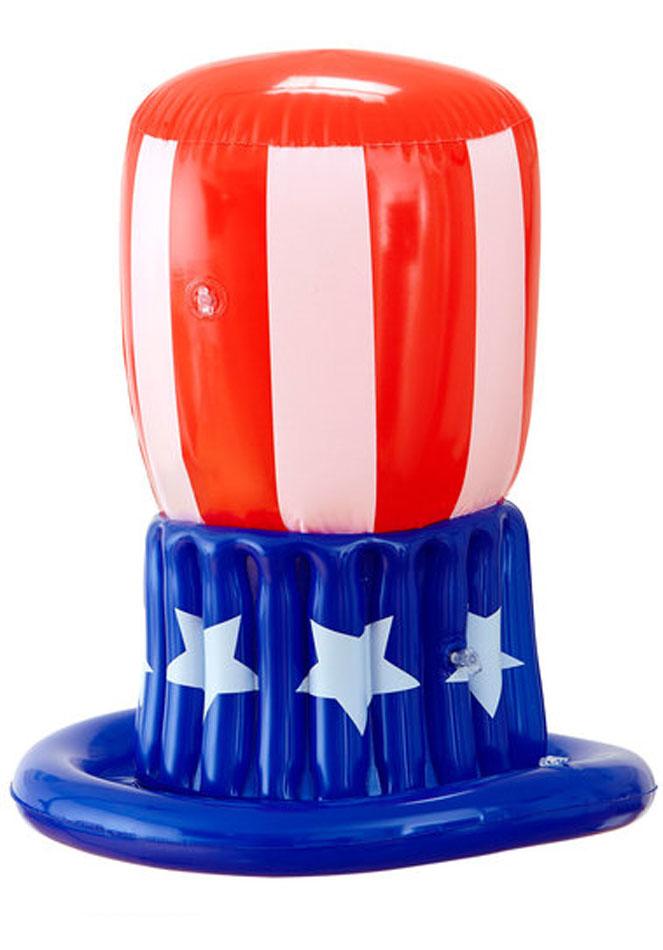 Inflatable Uncle Sam American Hat by Widmann 04832 available from Karnival Costumes