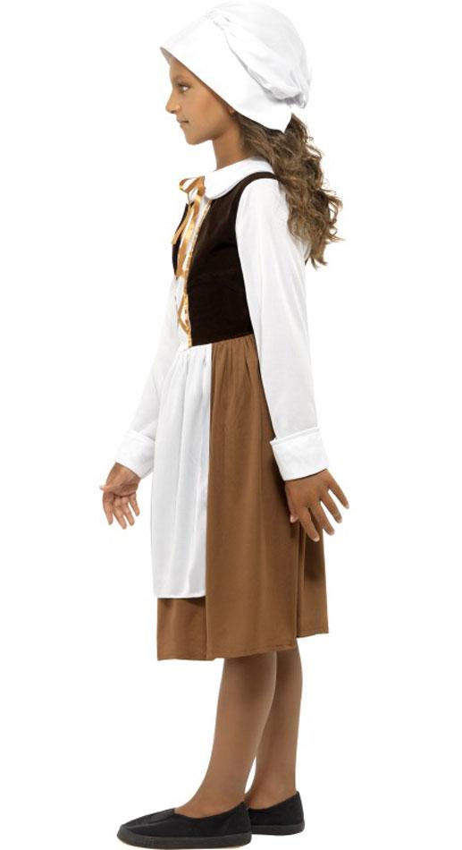 Girl's Tudor Fancy Dress available in sizes sml, med and lrg item: 44015 from Karnival Costumes