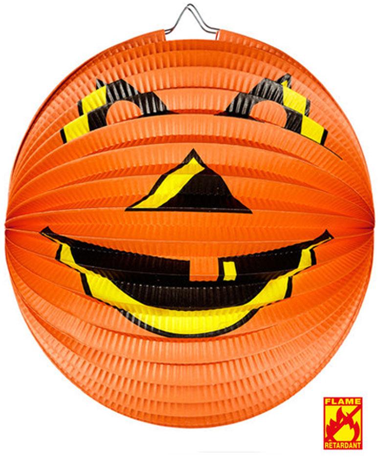 Pumpkin Lantern Retro Halloween Decoration by Widmann 95745 available here for St Martin's Day or Halloween, at Karnival Costumes online party shop
