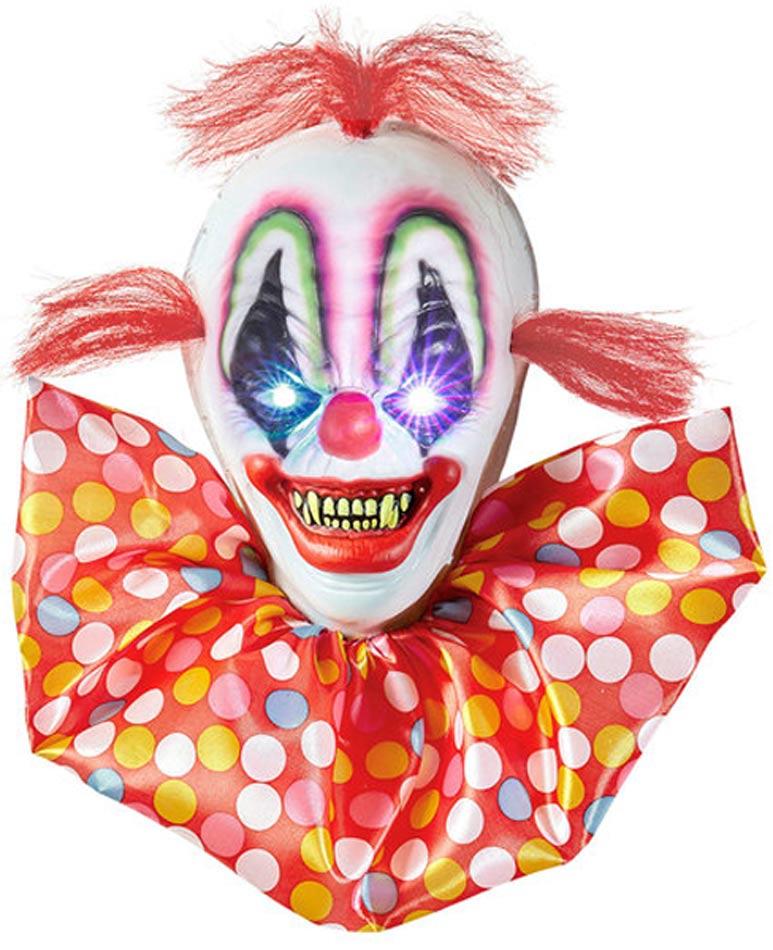 Horror Clown with Colour Changing Eyes 40cm by Widmann 07106 available here at Karnival Costumes online Halloween party shop