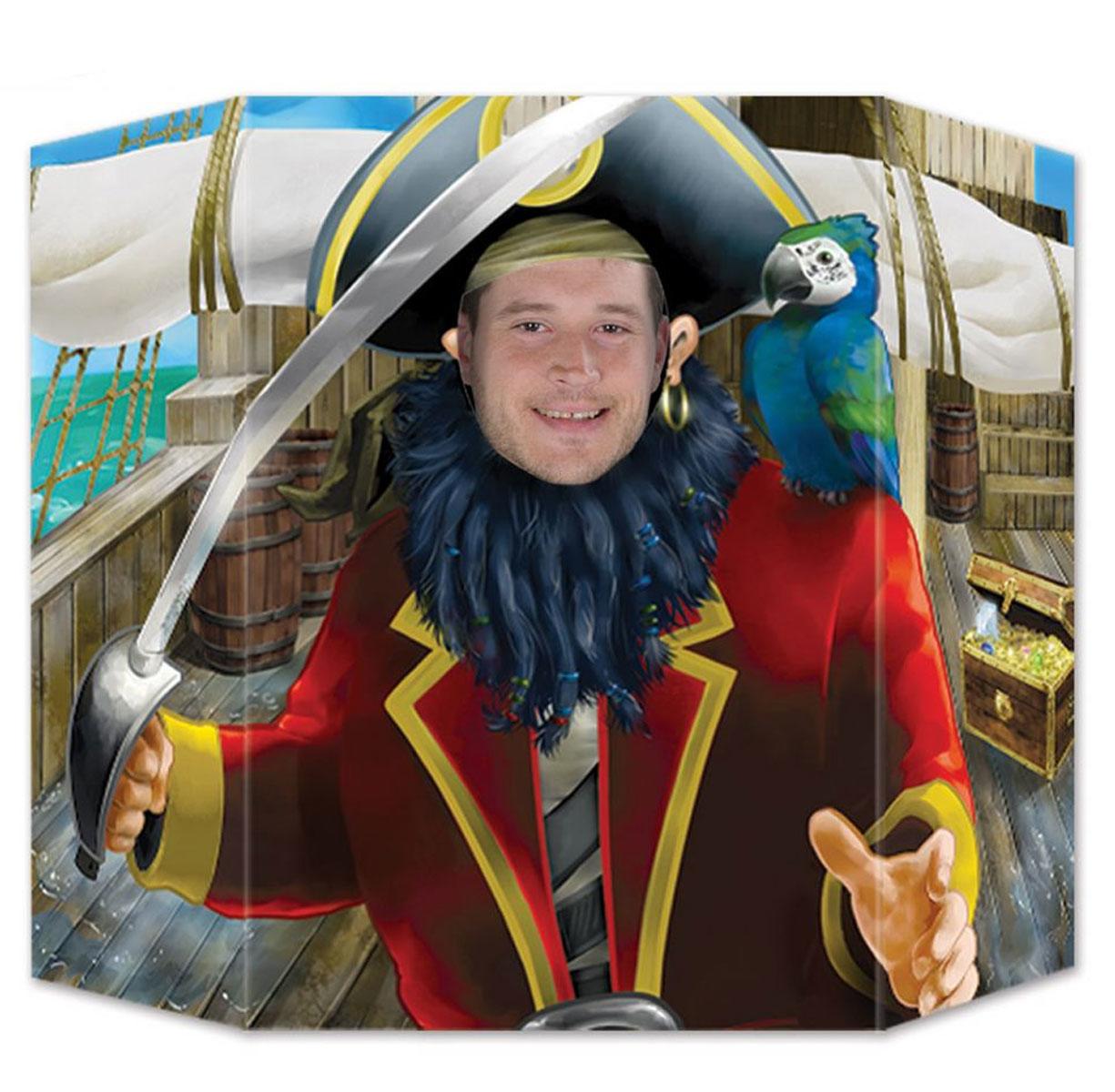 Pirate Photo Booth Prop measuring 37" x 25" two sided by Beistle 59874 avalable in the UK here at Karnival Costumes online party shop