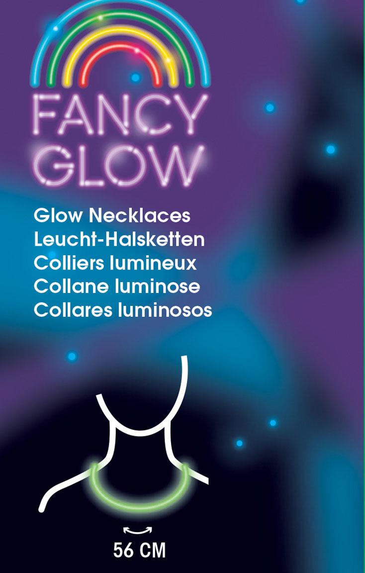 Pack 4 Glow Stick Necklaces in Green, Blue, Pink and Orange by Amscan 902332 available here at Karnival Costumes online party shop