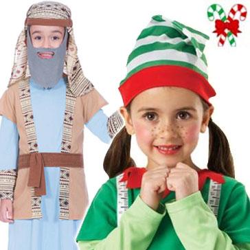 Childrens Christmas themed fancy dress costumes including Natvity dress-up all available here at Karnival Costumes online pary shop